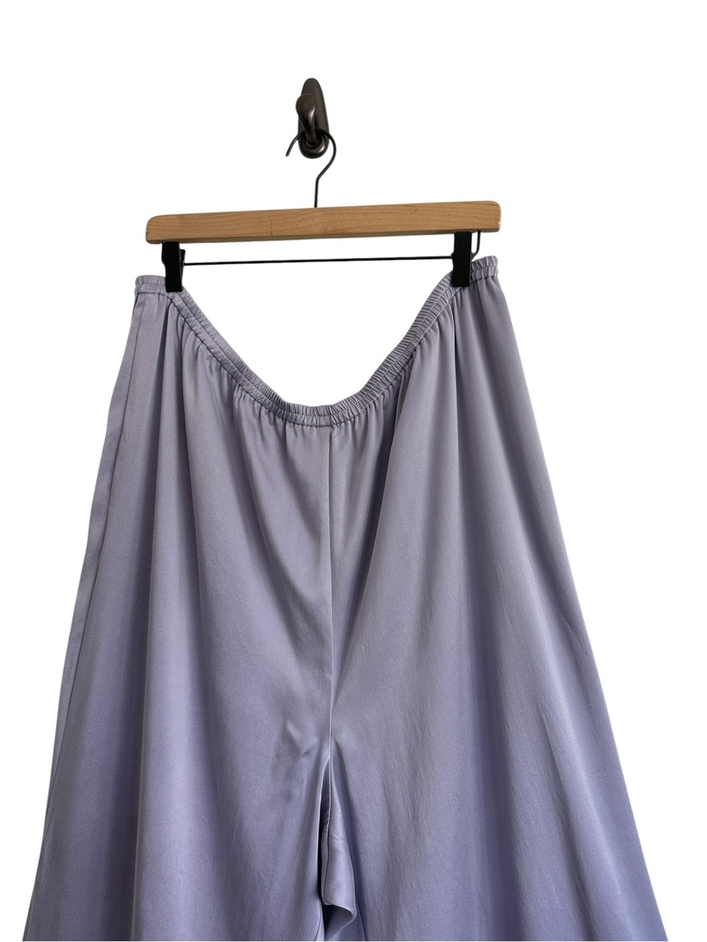 Eileen Fisher Pants 3X Purple Wide Leg Silk Minimalist Luxury 100% Silk Pockets - Picture 3 of 7